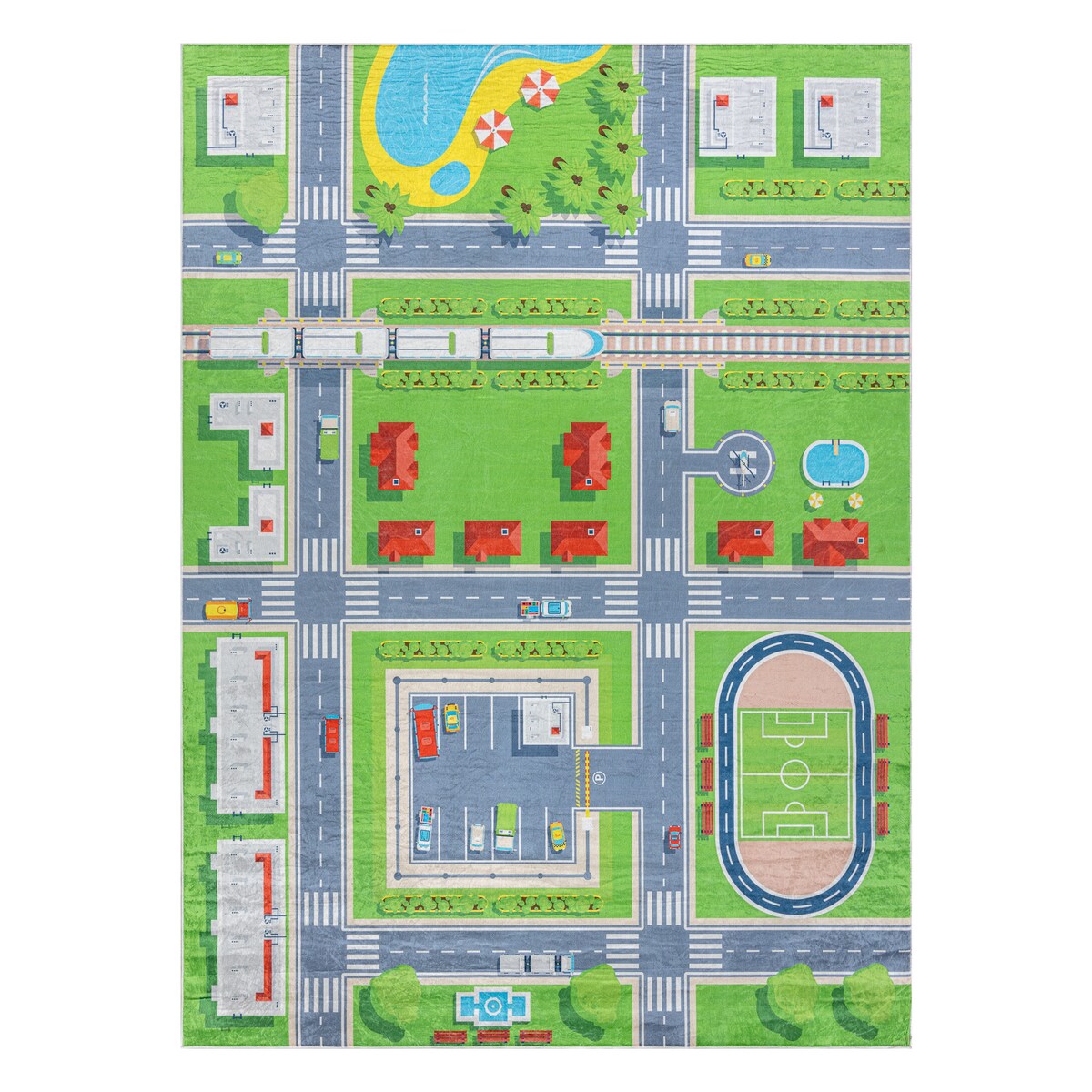 Dywan do prania BAMBINO 2624 Miasto, ulice, 80x150 cm