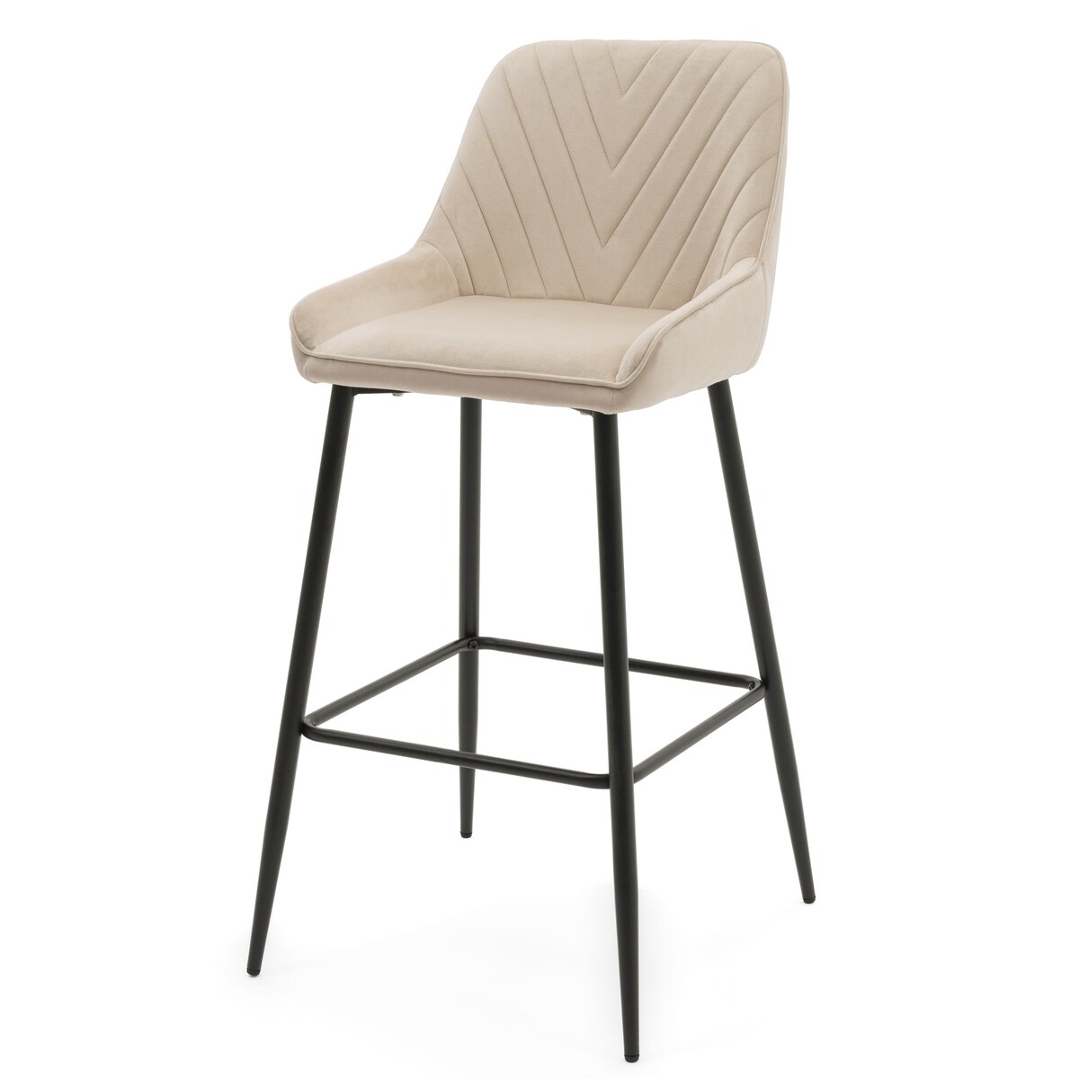 Hoker tapicerowany welurowy do salonu jadalni barowy glamour VASTO