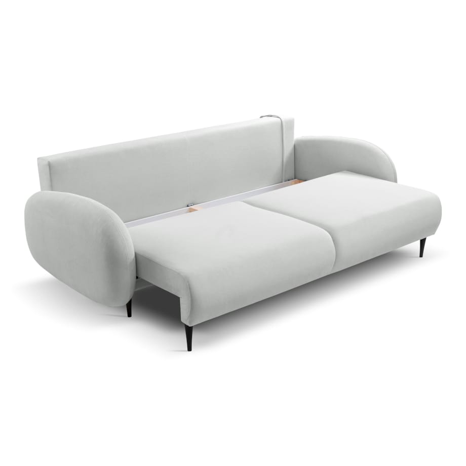 Nowoczesna sofa z funkcją spania SOFTI- SZARY