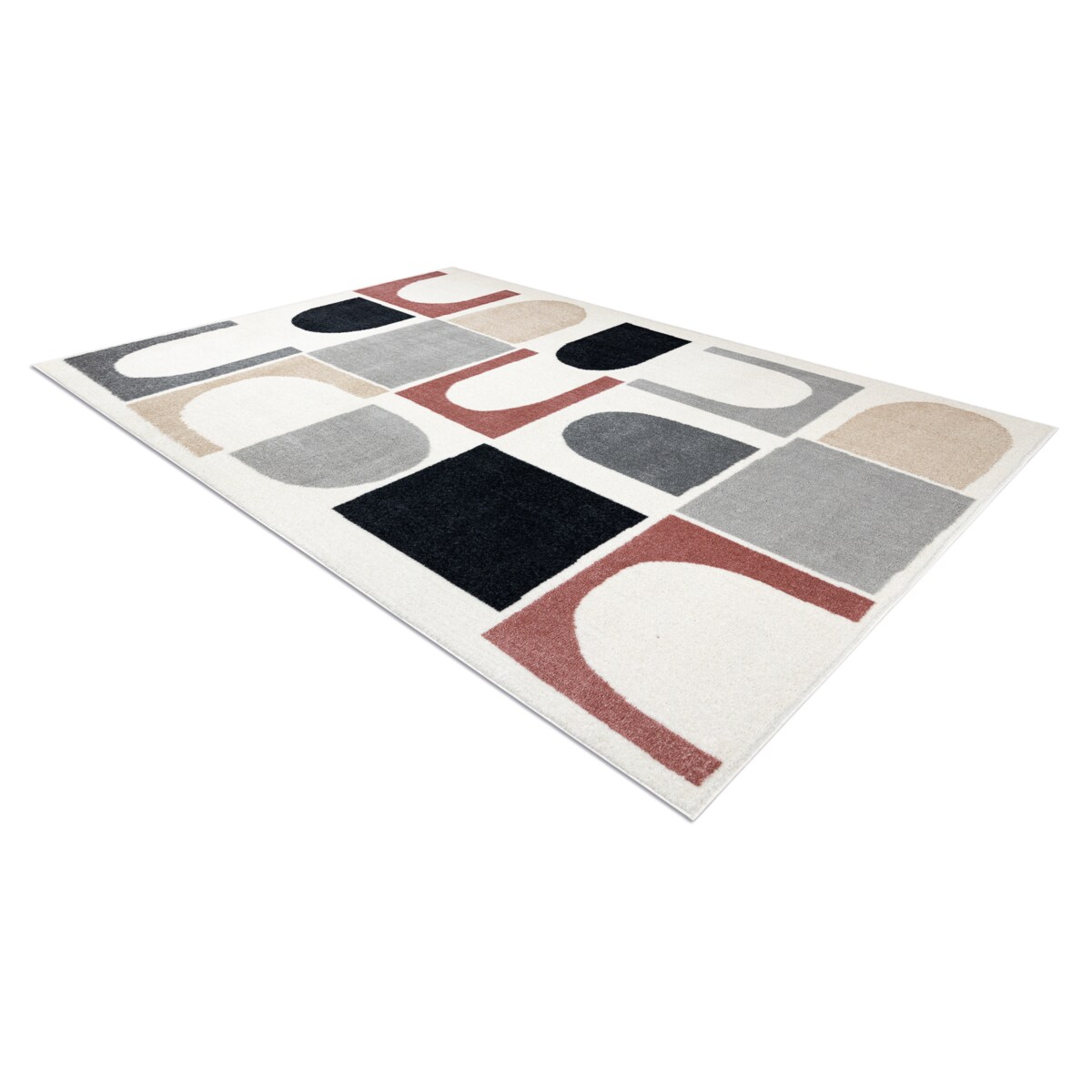 Dywan FUSION 0213 biały / ciemny róż - 140x190 cm