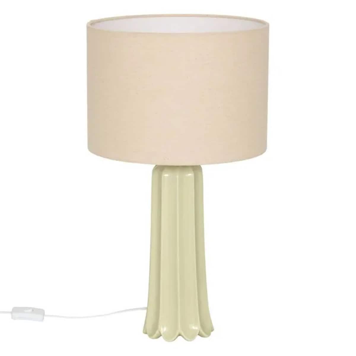Lampa stołowa ceramiczna, miętowa, Vinny, 55 cm