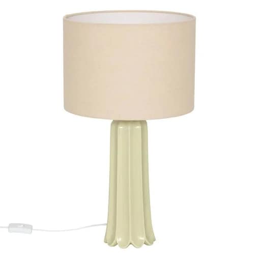 Lampa stołowa ceramiczna, miętowa, Vinny, 55 cm