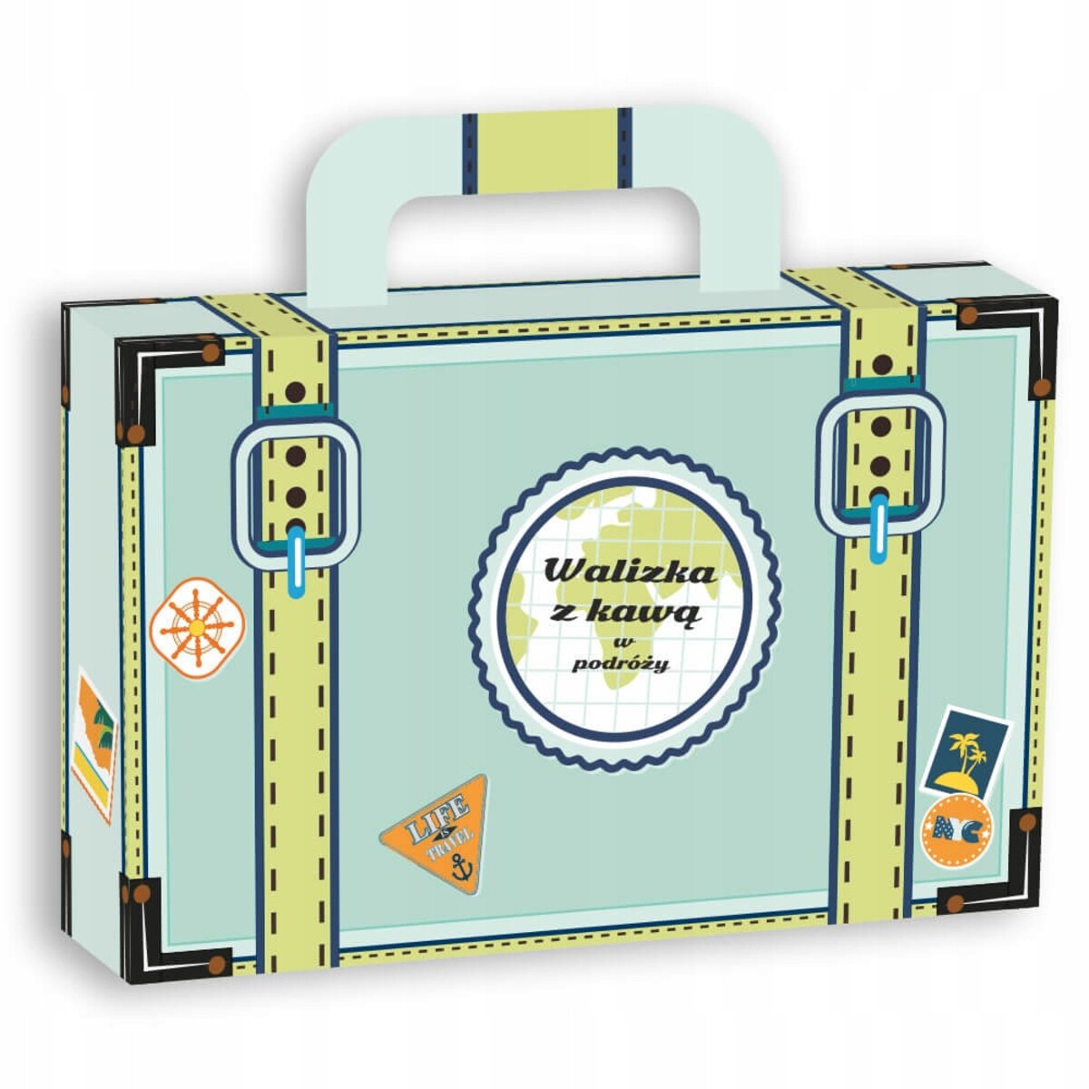 ZESTAW 14 SMAKÓW KAW DESEROWYCH DLA PODRÓŻNIKA TURYSTY NA WYJAZD + ZAPARZACZE I CUKIER - PREZENT UPOMINEK DLA KOBIETY FACETA