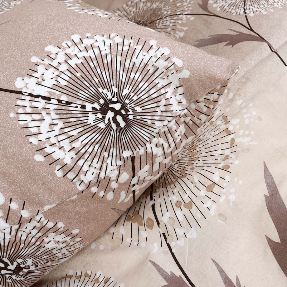 Poszewka dekoracyjna bawełniana 40x40 Blush beżowa w dmuchawce, Cottonlove, Darymex