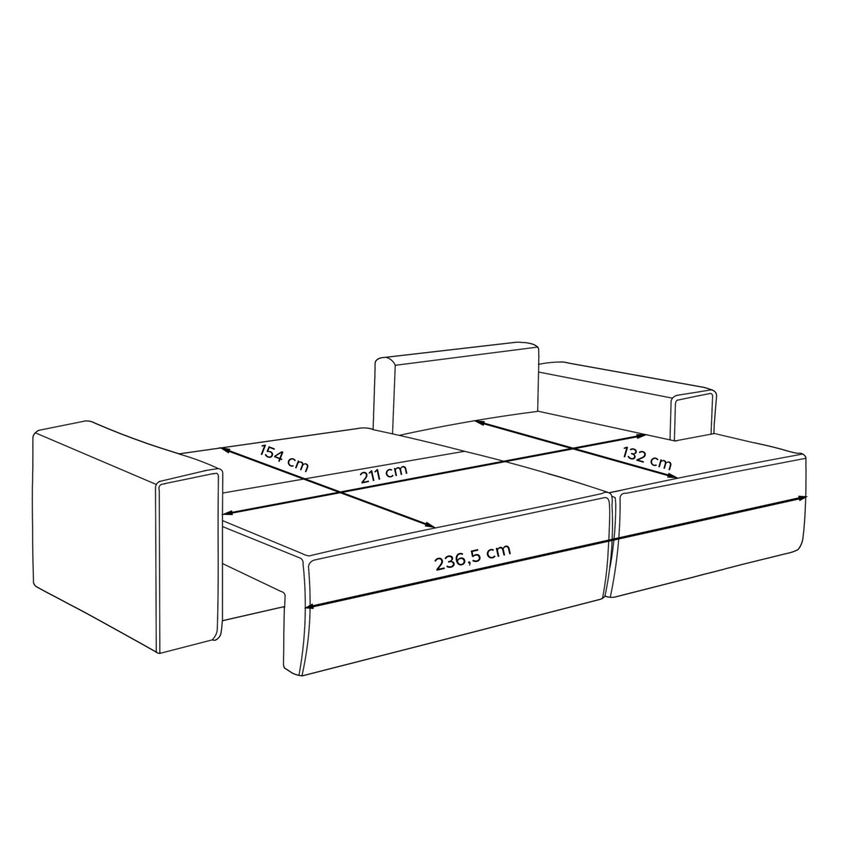 KONSIMO NAPI Narożnik prawy, kolor zielony