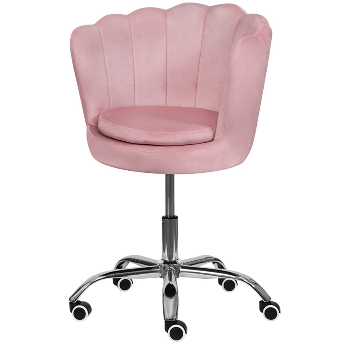 Fotel biurowy krzesło obrotowe welurowe regulowane muszelka