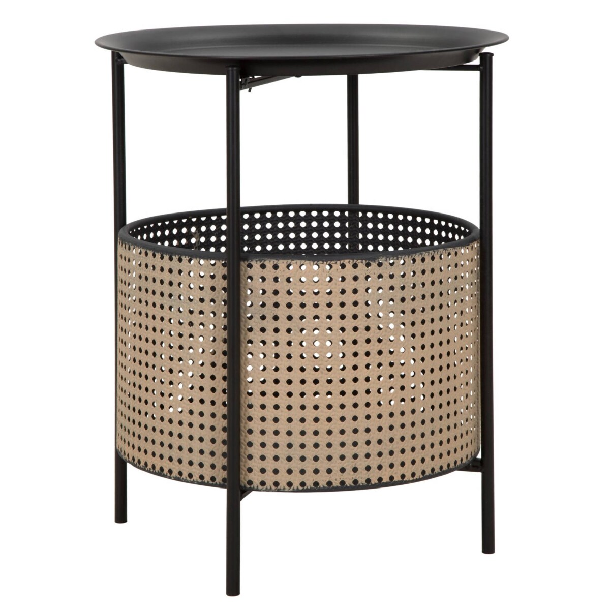 Okrągły stolik z koszem do przechowywania, Ø 40 cm