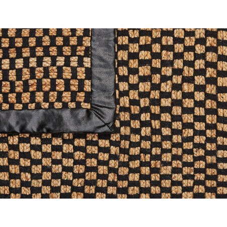 Dywan z juty 140 x 200 cm czarno-beżowy GERCE