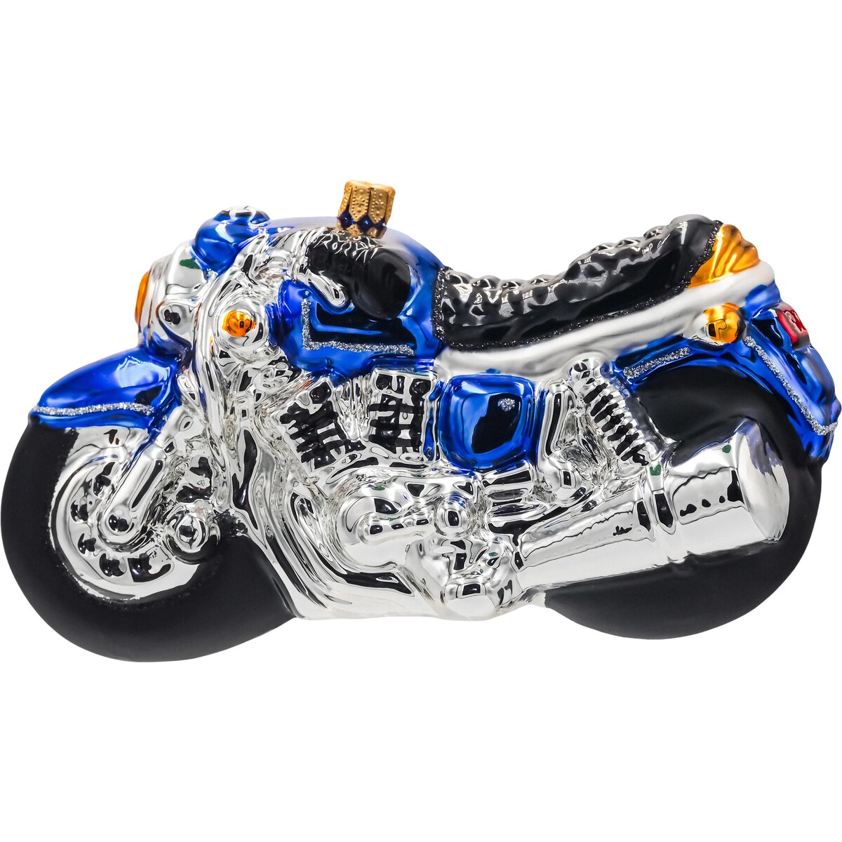 Bombka choinkowa: Motocykl: niebieski
