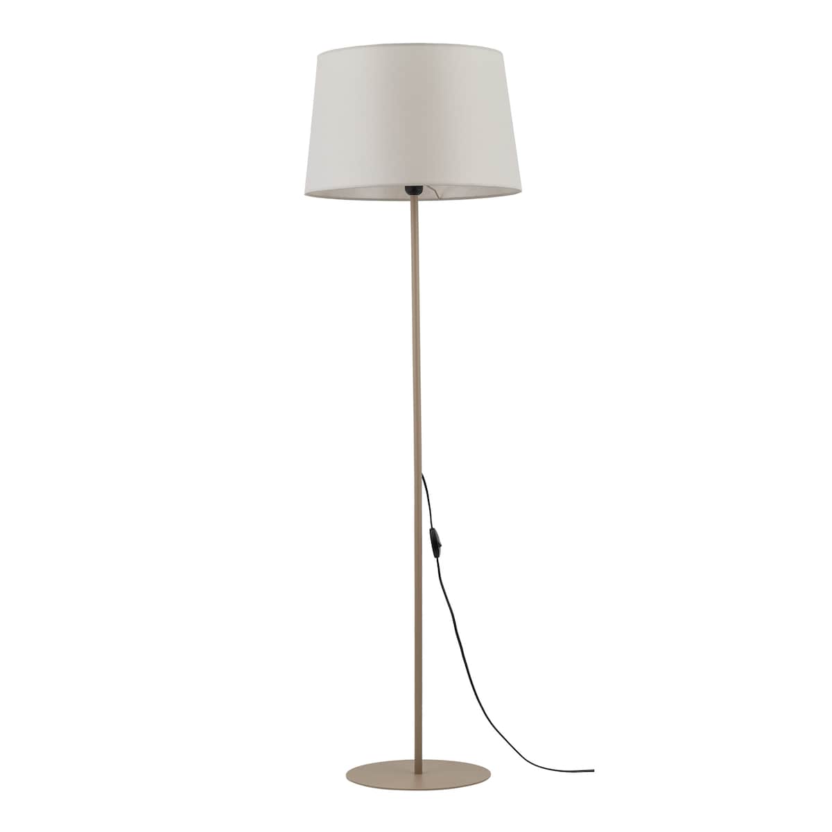 Lampa podłogowa TK Lighting MAJA SABIA 16180 beżowa E27 148 cm, tekstylny klosz do salonu i sypialni