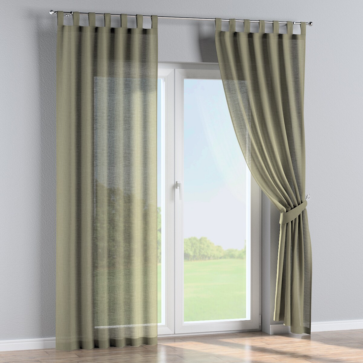 Zasłona na szelkach 1 szt. 130x260 zielony