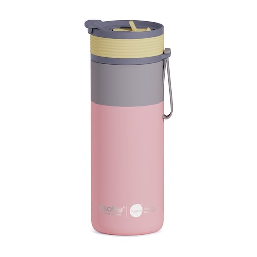 ASOBU ASPEN kubek termiczny ze słomką i ustnikiem, Pastel Peach