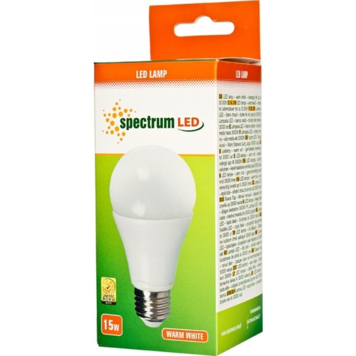 Żarówka Led Światło Ciepłe E-27 230V 15W 13113