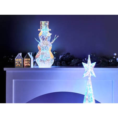 Dekoracja świąteczna LED ARCTICA 43 cm Bałwan Kolorowy