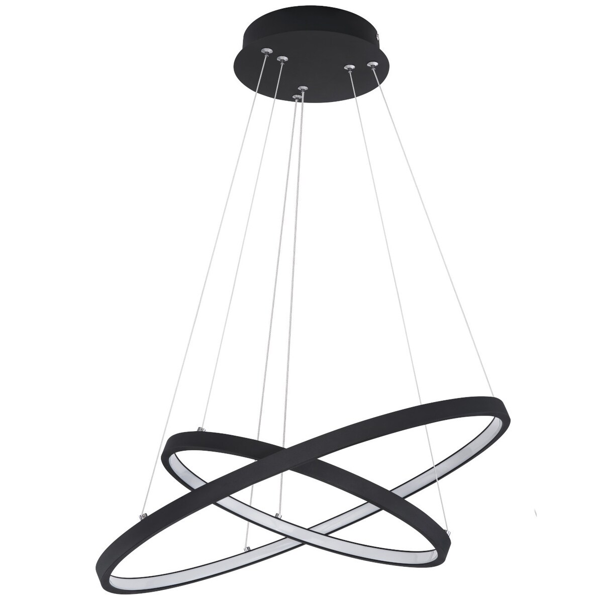 LAMPA wisząca RALPH 67192-42B Globo okrągła OPRAWA metalowa LED 42W 3000K zwis czarny