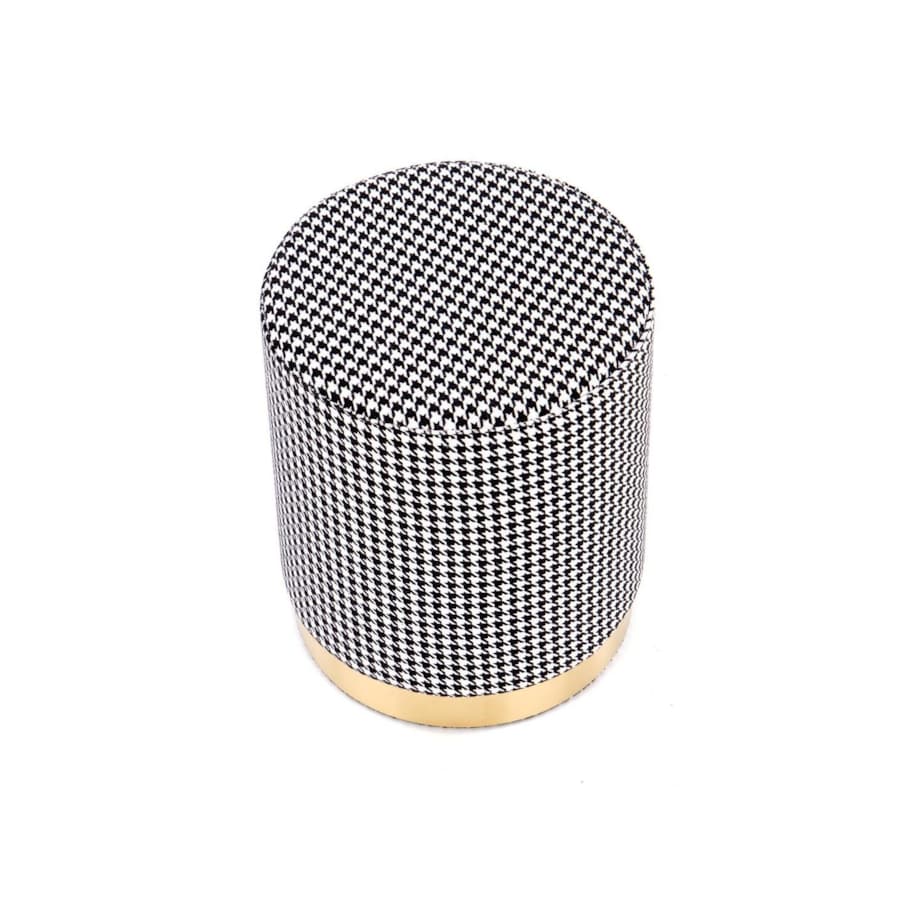 PUFA Ranu OKRĄGŁA 36/44 cm czarno-biała ZŁOTA PODSTAWA