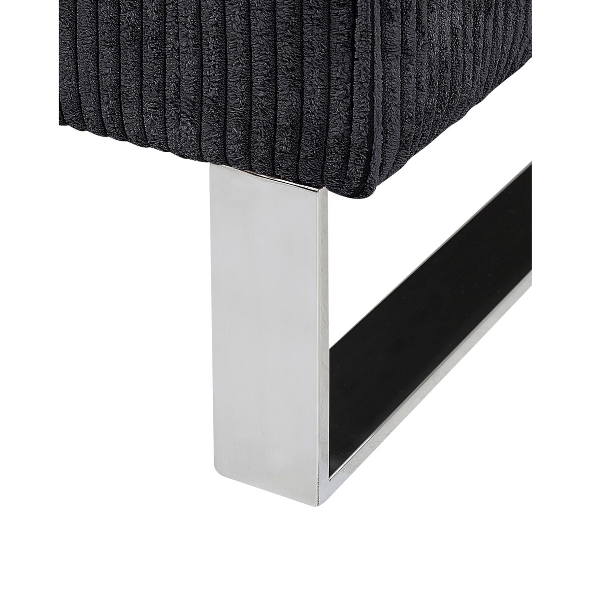 Fotel sztruksowy czarny VIND