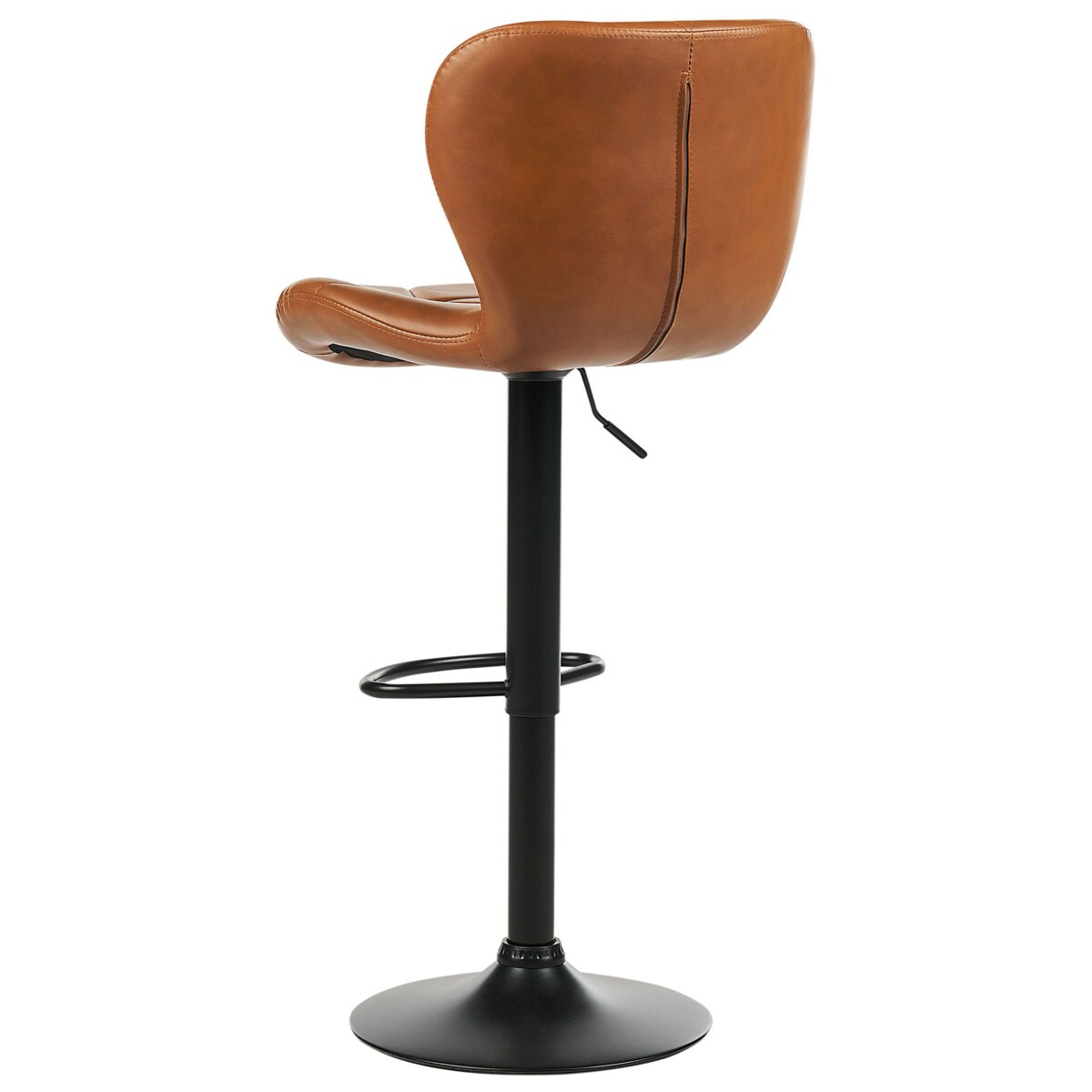 Zestaw 2 krzeseł barowych VALETTA Ekoskóra Obrotowy Złoty brąz