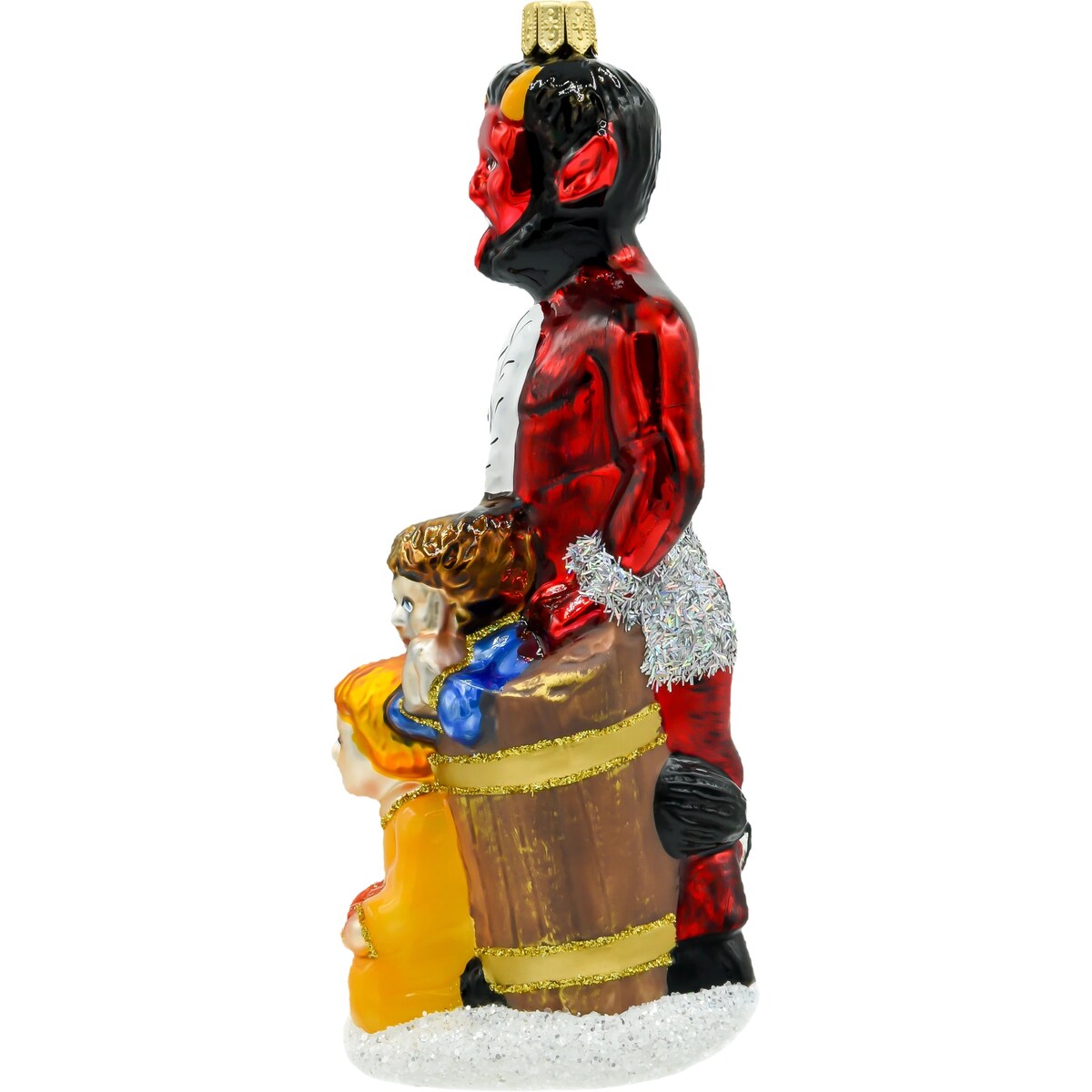 Bombka choinkowa: Krampus z dziećmi