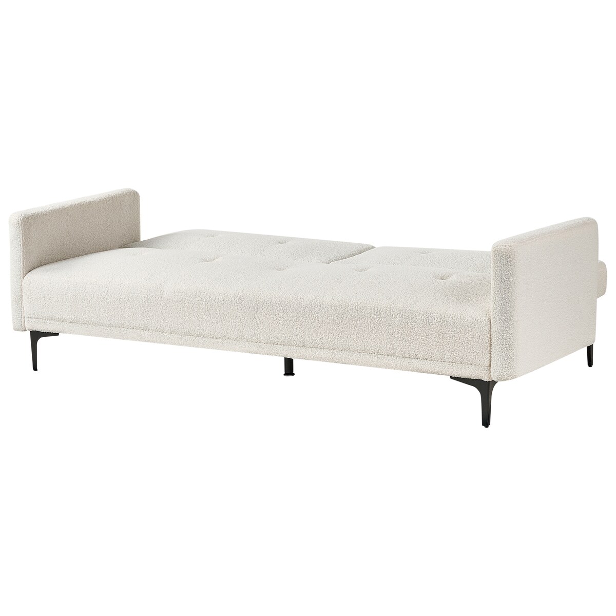 Sofa rozkładana dla 3 osób LUCAN Boucle Złamana biel