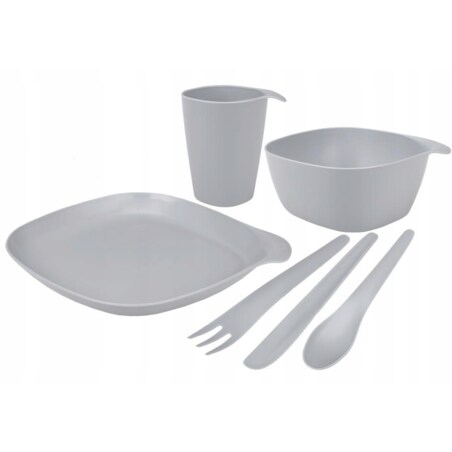 KOMPLET NA PIKNIK kemping grill naczynia dla 1osob