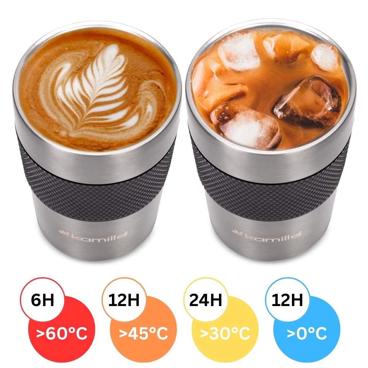 Kubek termos bidon termiczny na kawę herbatę wodę 360ml KAMILLE