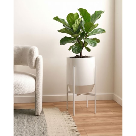 Donica na nóżkach HYBRIDUM Metal 33 cm Biały