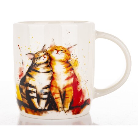 Kubek porcelanowy 350 ml koty 9x12,5x8,5 cm GATTI