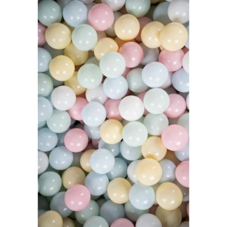 Piankowy plac zabaw + mały basen - beżowy + 80 piłek PASTELOWE