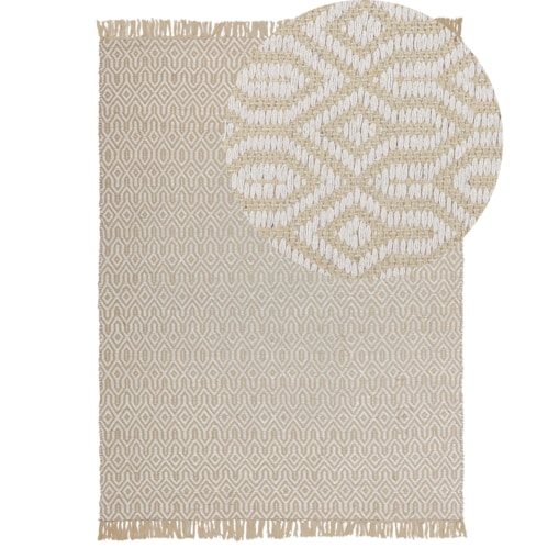 Dywan z juty 140 x 200 cm beżowy POZANTI