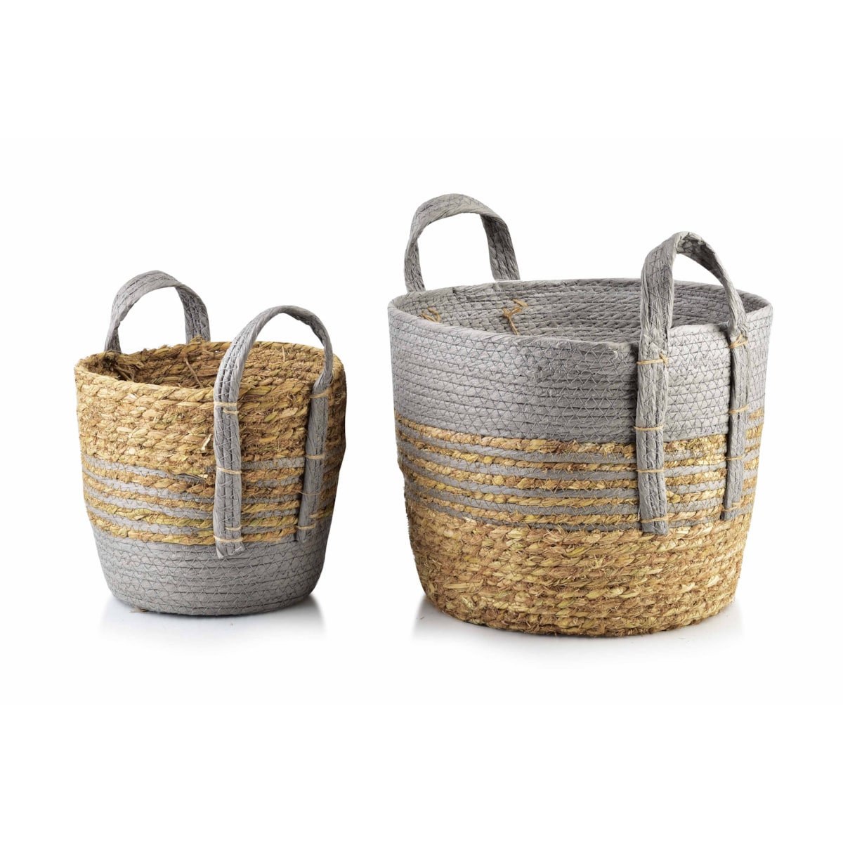 BALI Komplet 2 KOSZY trawa morska 33x33xH:26/24x24xH:21cm