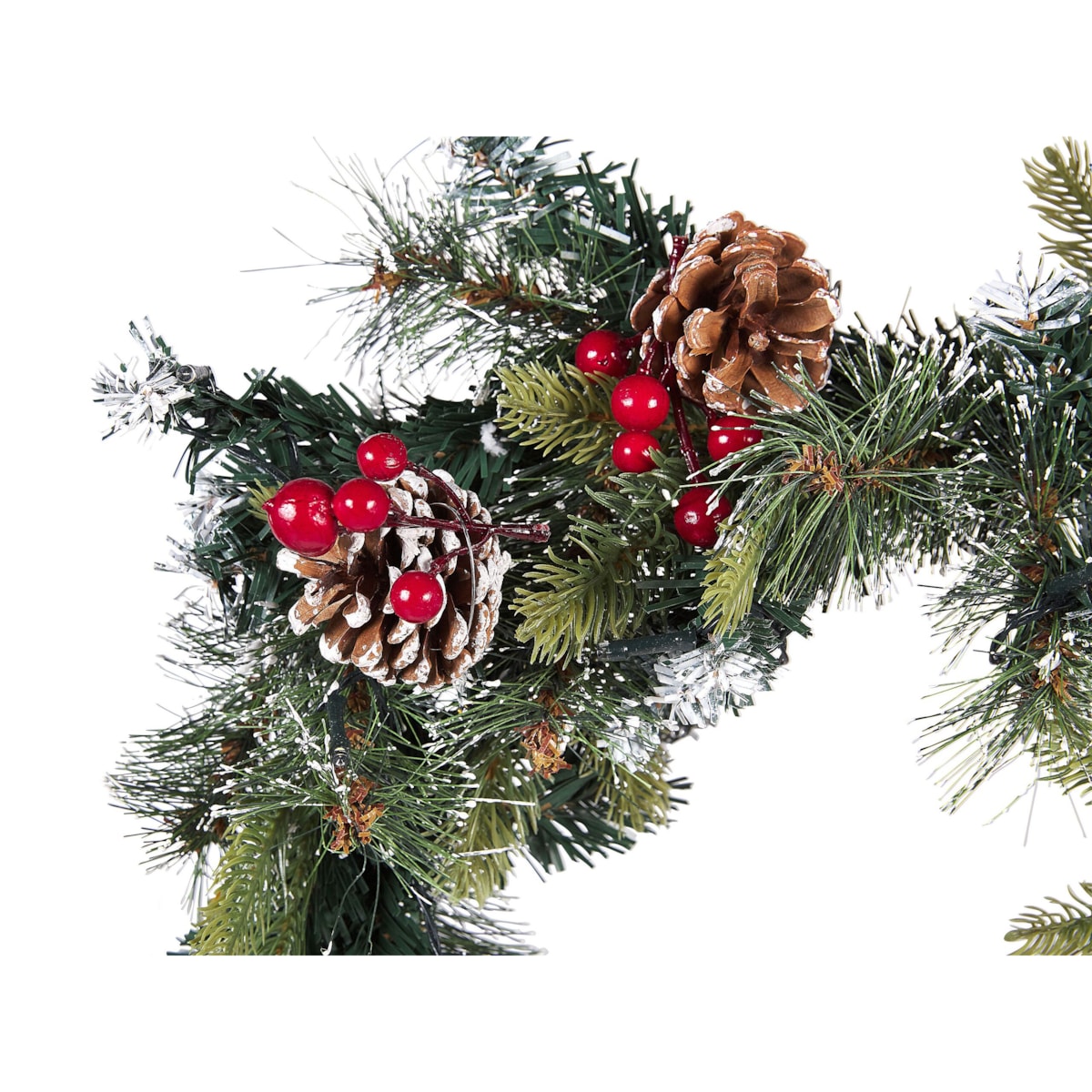 Ośnieżona świąteczna girlanda LED 180 cm zielona PAIMIO