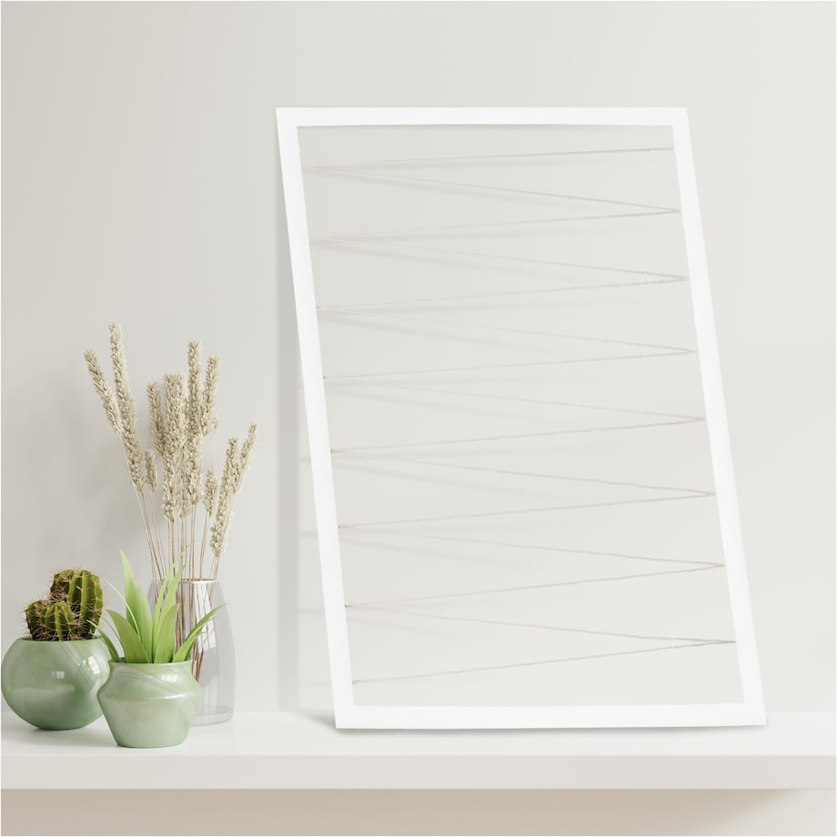 Ramka Na Zdjęcia 50X70 Cm Multiramka Ze Sznurkami Galeria Biała