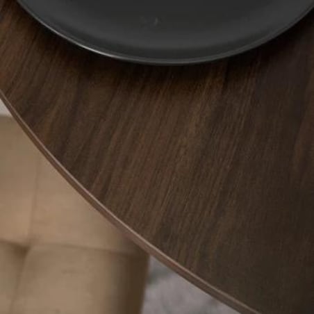 Stół okrągły do jadalni orzech Ø80 cm LAUREN