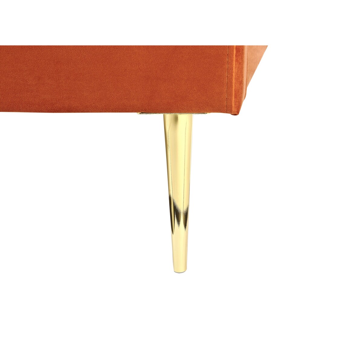 Łóżko welurowe 160 x 200 cm pomarańczowe FLAYAT