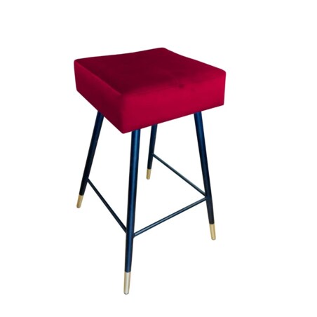 Hoker niski OLIMP VELVET GOLD bordowy