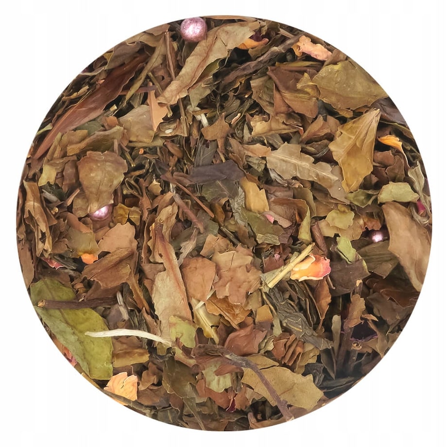 Herbata biała sypana DLA ŻONY o smaku ananasowo-kokosowym PREMIUM Cup&You - herbata liściasta sypana mieszanka napar susz - gotowa na prezent upominek