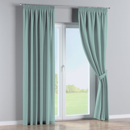 Zasłona na taśmie marszczącej 1 szt. 130x260 jasny turkus