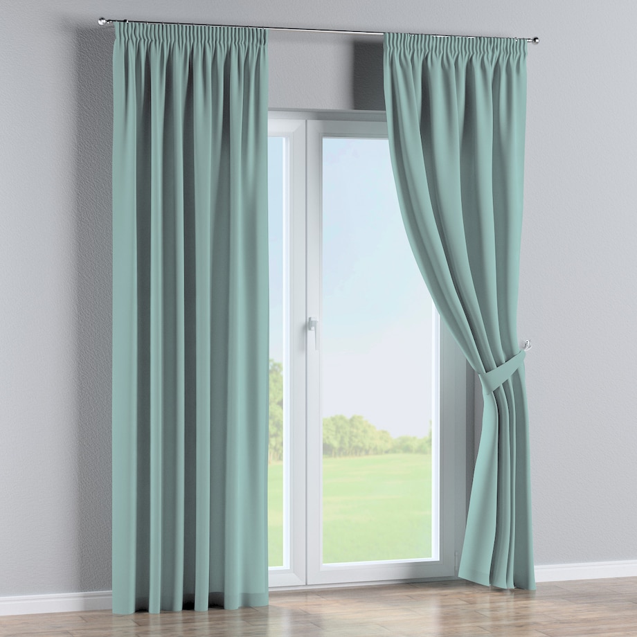 Zasłona na taśmie marszczącej 1 szt. 130x260 jasny turkus