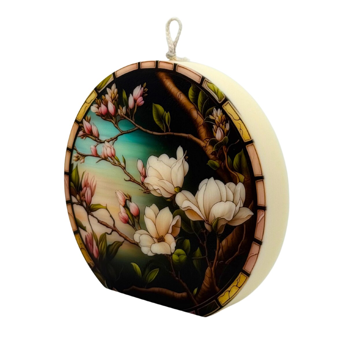 Świeca sojowa ozdobna kwiaty, prezent na Dzień Kobiet, dla Mamy, Przyjaciółki