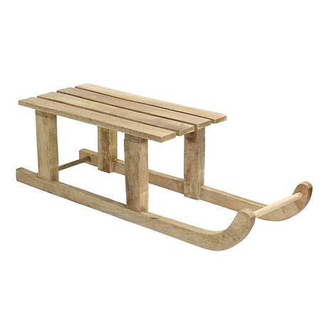 Dekoracyjne sanki Luge I 60x20x19 cm boże narodzenie, święta, świąteczne, beżowy-brązowy-naturalny, 60x20x19 cm