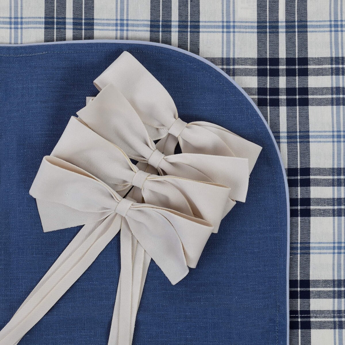 Podkładki Blue Plaid - 4 sztuki