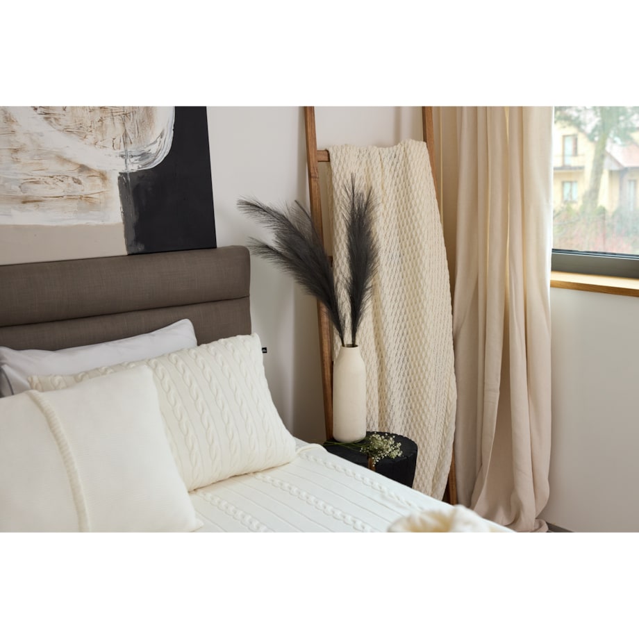 Pled ozdobny off white, 130 x 160 cm, La Manta