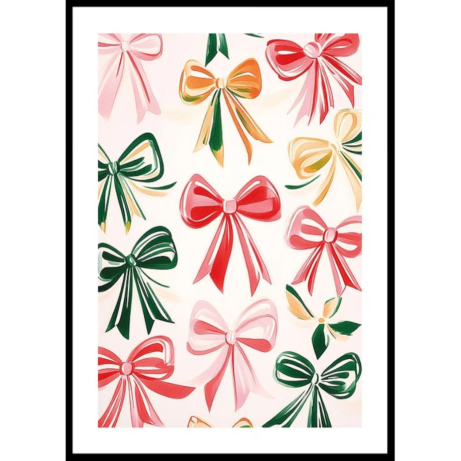 Poster Story, Plakat, Obraz - Pastelowe Kokardki, wymiary 30 x 42 cm