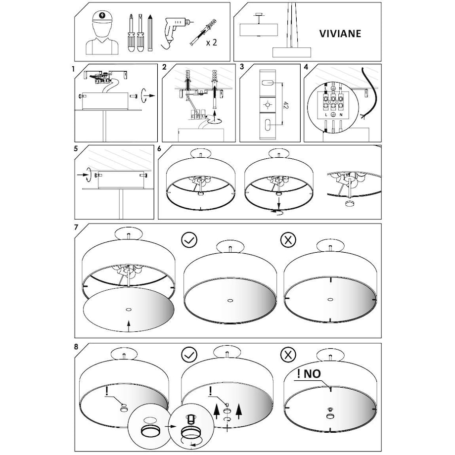Lampa sufitowa 6772 VIVIANE Biały Nowodvorski