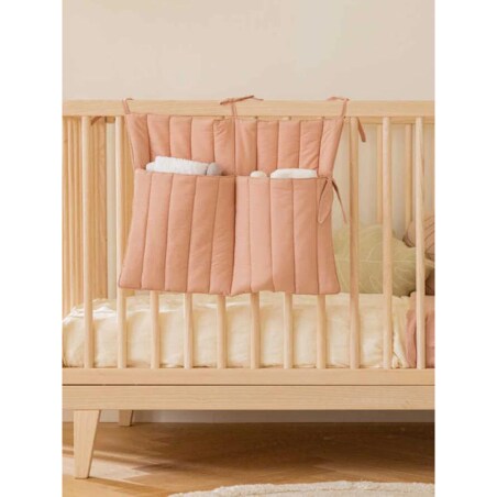 Organizer kieszonkowy na łóżeczko Benjamin Vintage Nude Bamboo Lorena Canals