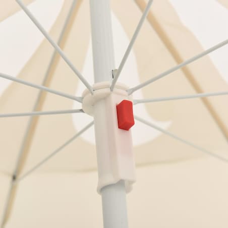 vidaXL Parasol ogrodowy na stalowym słupku, piaskowy, 180 cm
