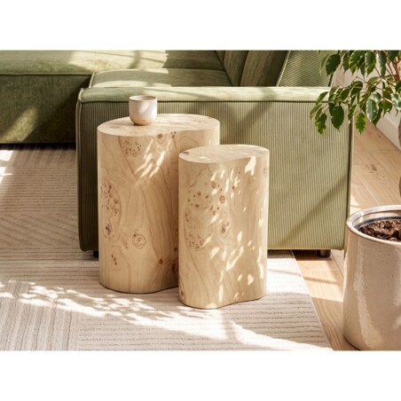 Zestaw 2 stolików kawowych GRINNELL Efekt czeczoty