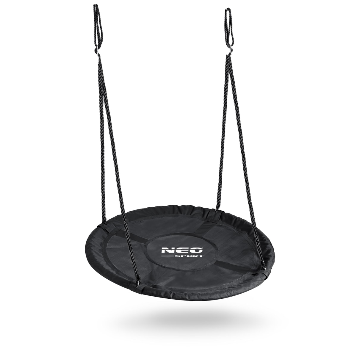 Huśtawka ogrodowa Neo-Sport Swingo bocianie gniazdo fotel wiszący 100 cm czarna