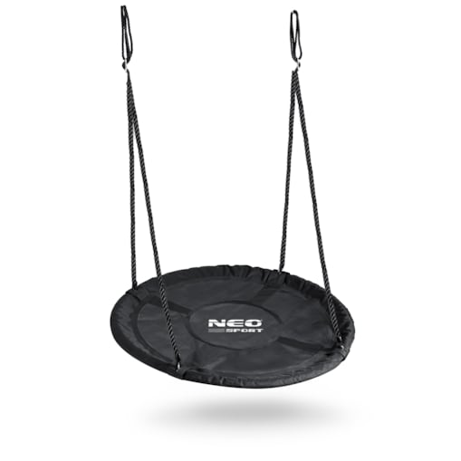 Huśtawka ogrodowa Neo-Sport Swingo bocianie gniazdo fotel wiszący 100 cm czarna